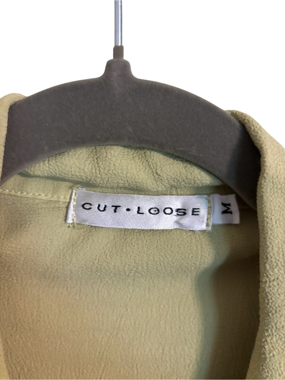 Cut Loose Light Green Button Up Relaxed Fit Shirt Medium - Picture 4 of 5